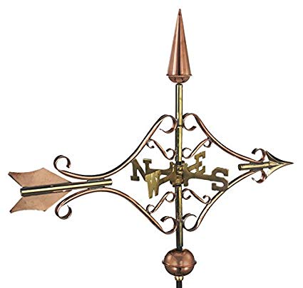 Good Directions 8842PR Victorian Arrow Cottage Weathervane, Polished Copper with Roof Mount