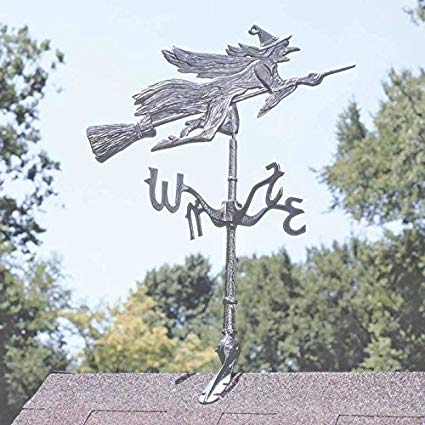 Design Toscano Windblown Wicked Witch Metal Weathervane: Roof Mount