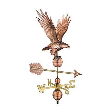 Good Directions Freedom Eagle Weathervane, Pure Copper